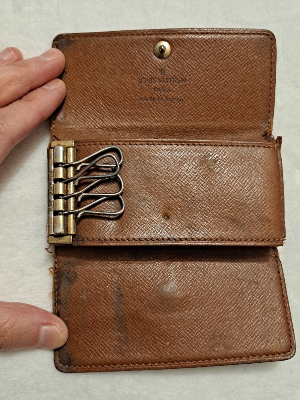 Vintage Louis Vuitton Brown Monogram Key Holder Wallet WELL LOVED - Picture 9 of 10